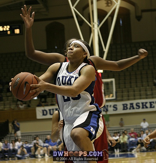 Wanisha Smith goes to the goal