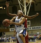 Wanisha Smith goes to the goal