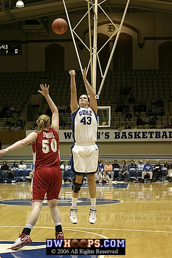Alison Bales drains a 2 point jumper from the top of the key