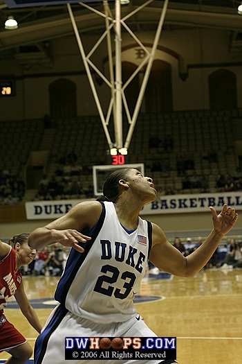 Wanisha Smith watches the rebound