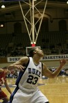 Wanisha Smith watches the rebound