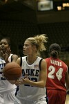 Brittany Mitch pulls down a rebound