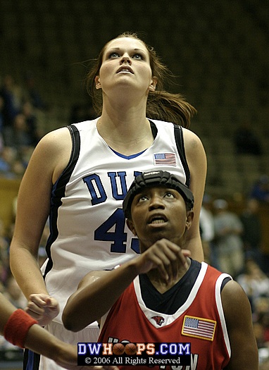 Alison Bales follows the shot