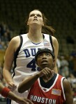 Alison Bales follows the shot