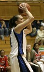 Abby Waner looks to pass