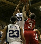 Carrem Gay fights for a rebound