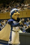 The Blue Devil's headband: "HOUSTON YOU HAVE A PROBLEM"