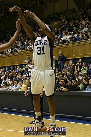 Keturah Jackson attempts a long 2