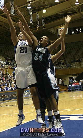 Joy Cheek works in the lane against Old Dominion's Jessica Canady (3 of 3)