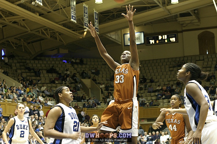 Texas' Tiffany Jackson skies in the lane