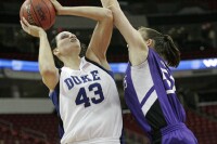 0-0, 19:49 - On Duke's opening possession, Alison Bales is fouled by Kaitlin Foley