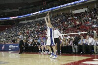  - Abby Waner wide open again in the corner, as Holy Cross Head Coach Bill Gibbons borders on apoplexy