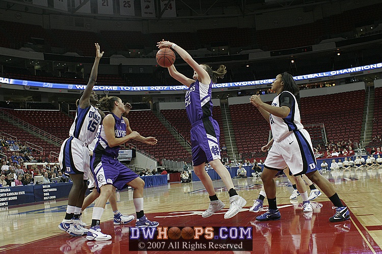 Kaitlin Foley rebounds a Mitch 3 point miss