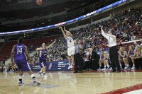 41-22, 0:12 - Abby closes Duke's 1st half scoring with another trey