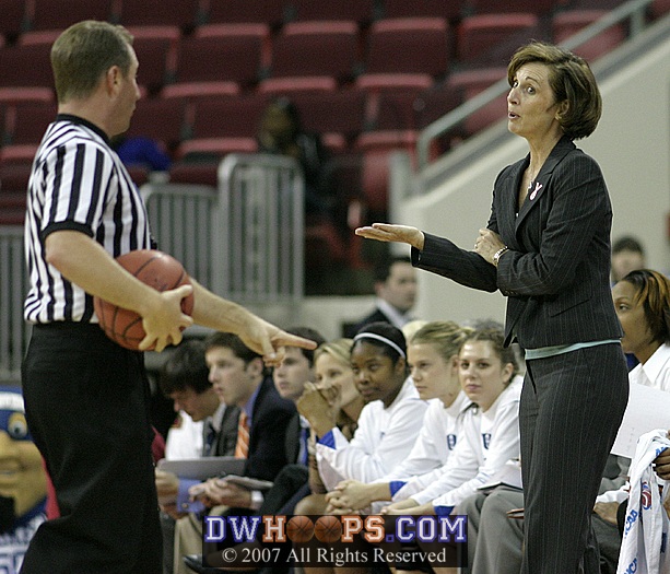 Coach G can't believe the foul on Lindsey Harding
