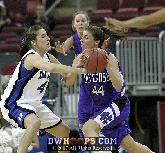 Abby Waner guards Kathy Gruzynski