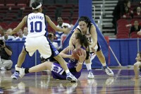  - Alison gets in for the jump ball call