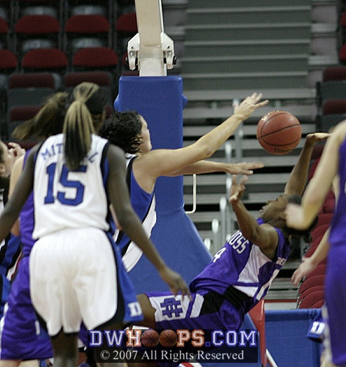 Ali rejects McFadden at the other end, extending her NCAA tournament career mark