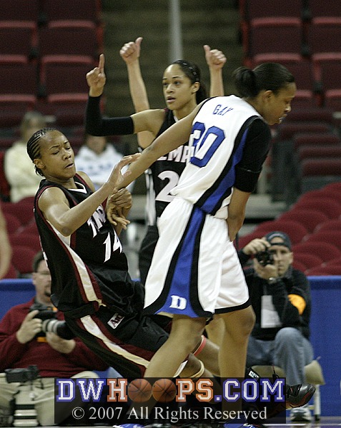 Temple tied up Carrem, but possession remained with Duke