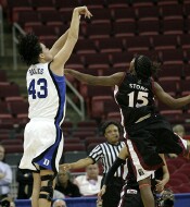 34-24, 0:28 - Alison's normally on-target jumpers weren't falling