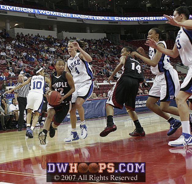 Ashley Morris drives...