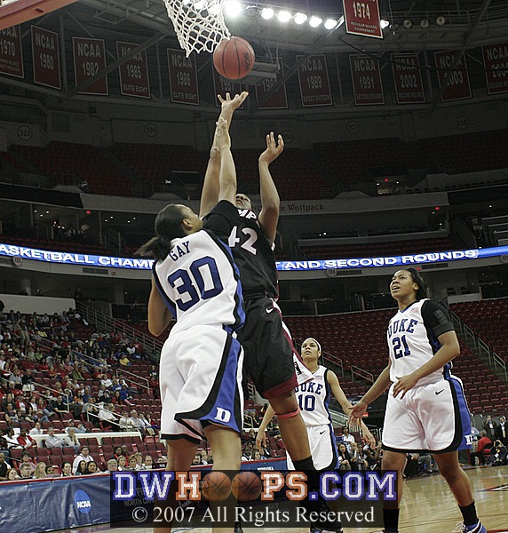 Carrem Gay defends a Lady Comfort shot