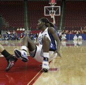 30-18, 4:21 - Bridgette Mitchell hits the deck