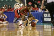  - Abby Waner tries to control a loose ball