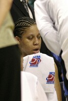  - Wanisha Smith during a time out