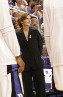 pregame - Coach G during Duke intros