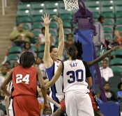 28-20, 17:37 - Alison commits her second foul
