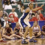  - Lindsey Harding denies Heather Zurich (left)