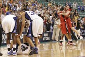  - Bridgette and Carrem console their friend as Rutgers players celebrate