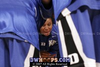 - Wanisha Smith in the pregame huddle