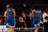  - Coach Joanne P. McCallie encourages her squad at the first media timeout