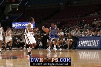  - Bridgette Mitchell runs the floor after a defensive rebound