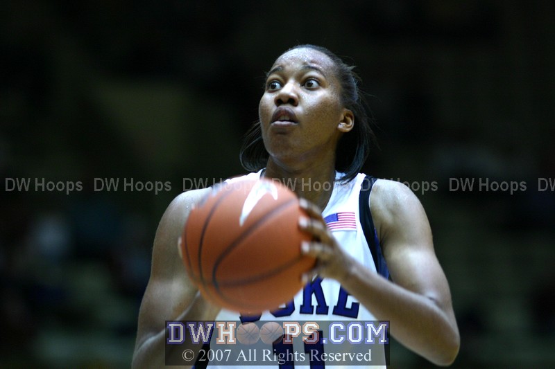 Chante Black's only trip to the line, she made one of two