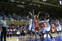  - Carrem Gay is fouled by Bucknell's Joyce Novacek