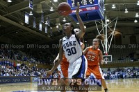  - Carrem could not handle this pass on Duke's last possession of the half