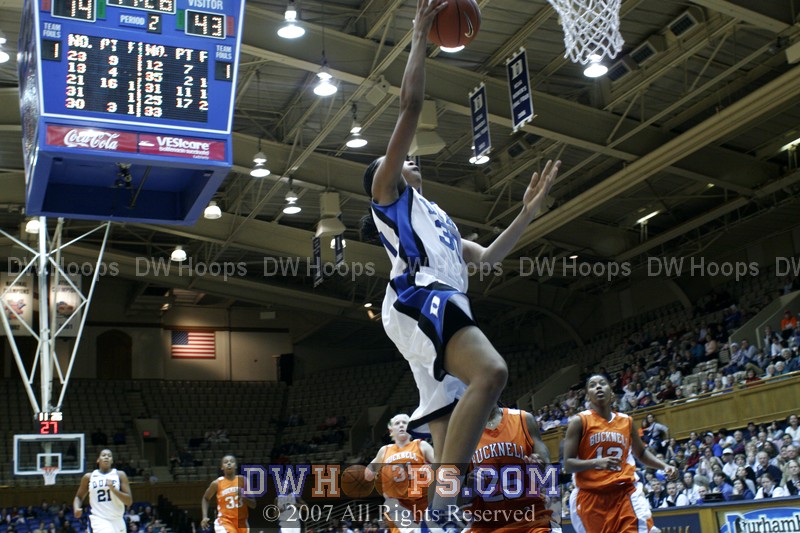 ...and Gay goes almost to the rim to convert, Duke up 33