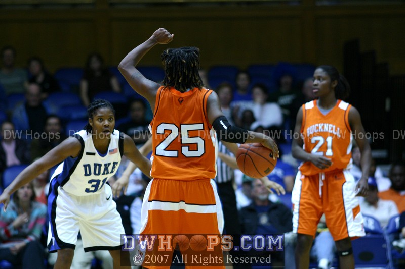 Keisha Champion calls the Bucknell offense