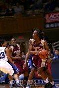 Alysha Marvin against the Duke press, Dee Kantner would call  a backcourt violation here. -  - 