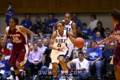 Jasmine Thomas leads the Duke fast break -  - 