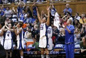 Duke bench celebrates Emily's trey -  - 