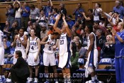 Duke bench celebrates Emily's trey -  - 
