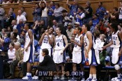 Duke bench celebrates Emily's trey -  - 
