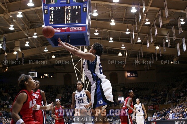 Duke's first basket came as Wanisha Smith found...