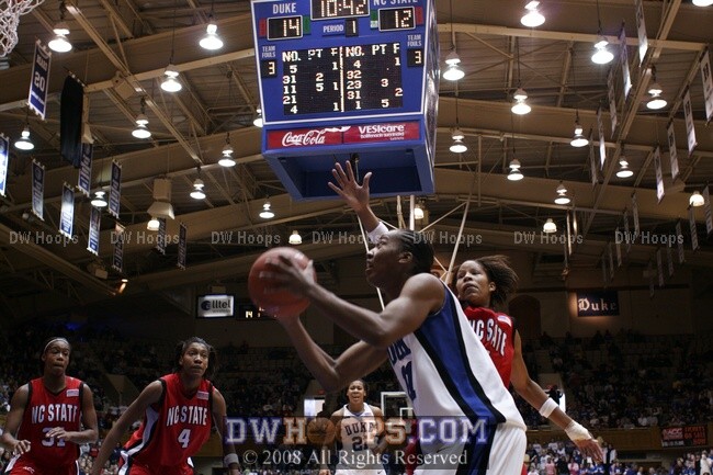 A perfect pass from Keturah Jackson left nobody in red between Chante Black and the basket