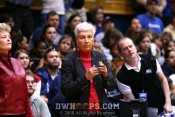 NC State Head Coach Kay Yow tries to stop Duke's run with a timeout - 18-12 - 10:18 1st