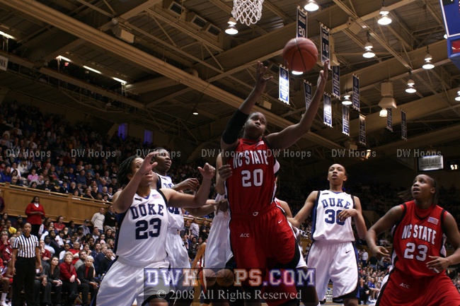A stickback by Gloria Brown finally ended the 18-2 Duke run